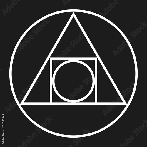 Alchemy Symbol - Squaring the Circle