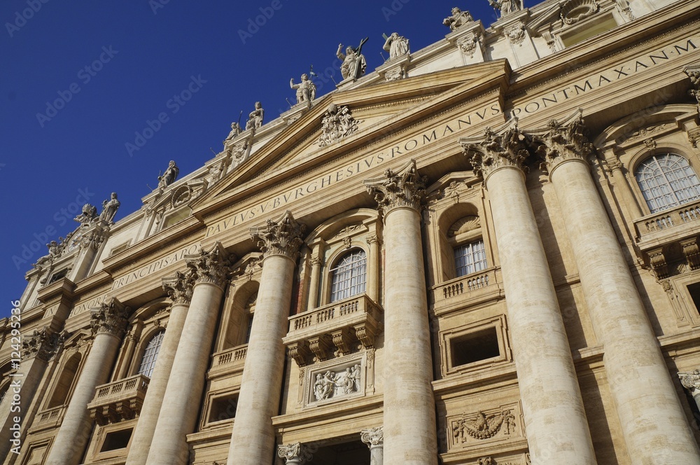 Vatican Building Facade Looking Up