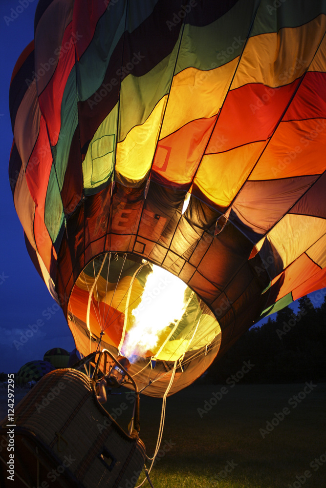 Obraz premium Image of a Hot Air Balloon Being Inflated