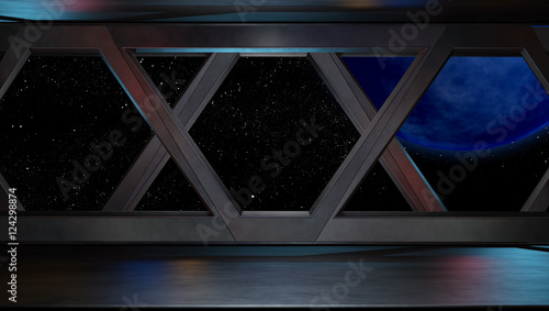 Space environment, ready for comp of your characters.3D rendering
