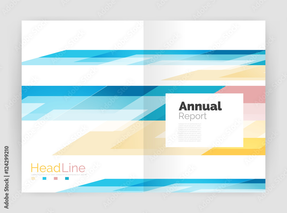 Modern geometric templates. Business flyer brochure or annual report covers
