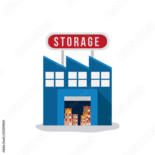 Garage icon. Delivery storage shipping and logistic theme. Colorful design. Vector illustration