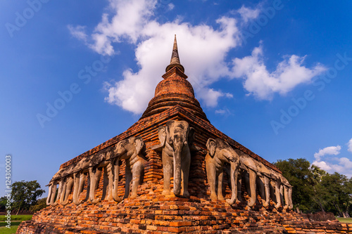 Wat Surasak at Sukhothai Historical Park.