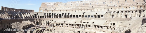 Panorama of the Inside of the Roman Colosseum