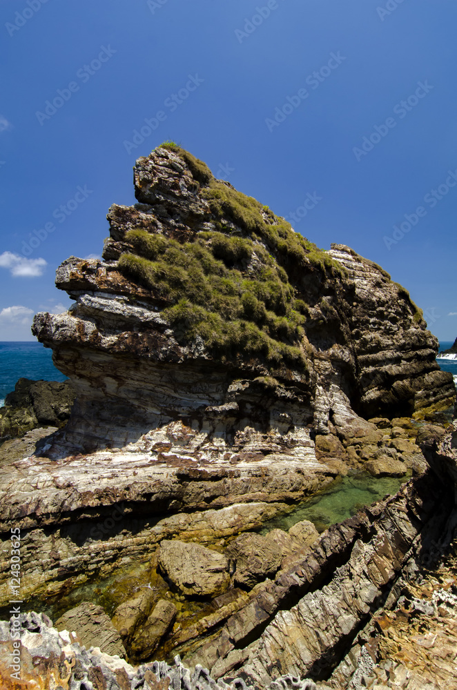 Amazing sea view of Kapas Island and it unique rock structure, l