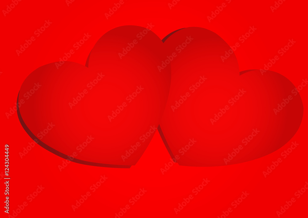two red heart on red background, vector, illustration, copy space for text, valentine day, cover paper, landscape, paper cut and origami style two red heart on red background, vector, illustration, copy space for text, valentine day, cover paper, landscape, paper cut and origami style