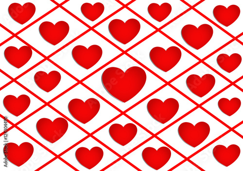 red heart with red line on ...