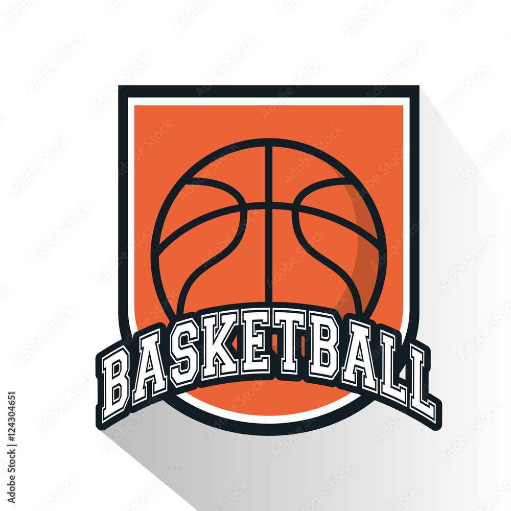 Ball icon. Basketball sport hobby and competition theme. Colorful design. Vector illustration