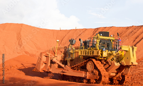Piles of mining Bauxite in Weipa, Queensland, Australia Bauxite is an aluminum ore and is the main source of aluminum. 