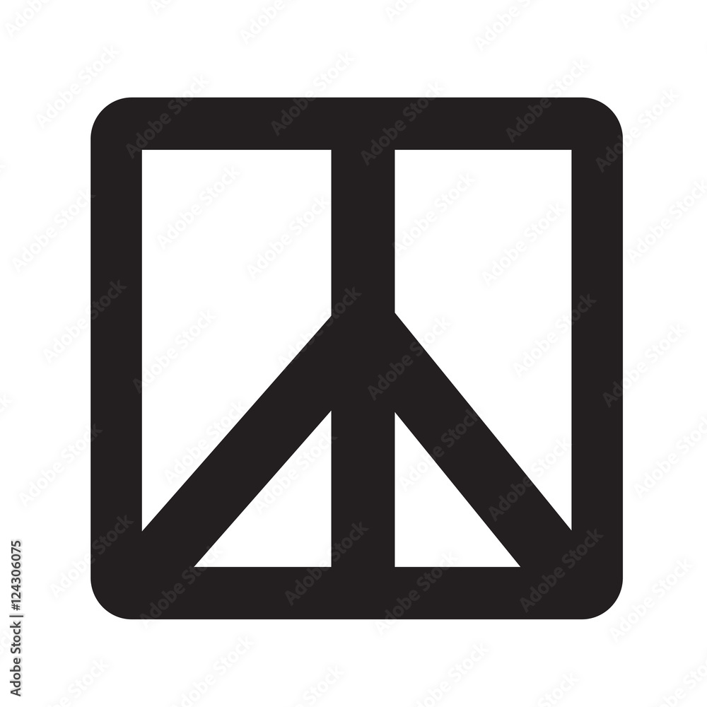 Peace sign icon illustration design Peace sign icon illustration design