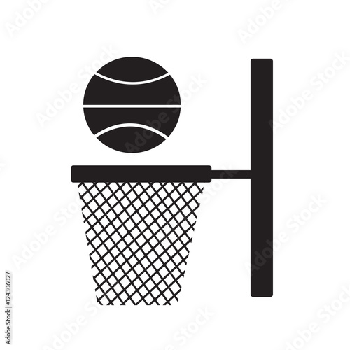 Basketball backboard net icon illustration design