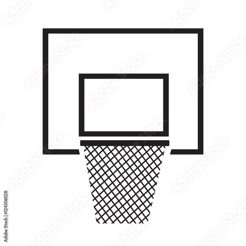 Basketball backboard net icon illustration design