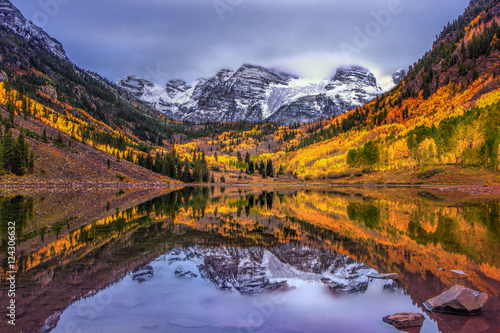 Colorado's Iconic Maroon Bells at Autumn