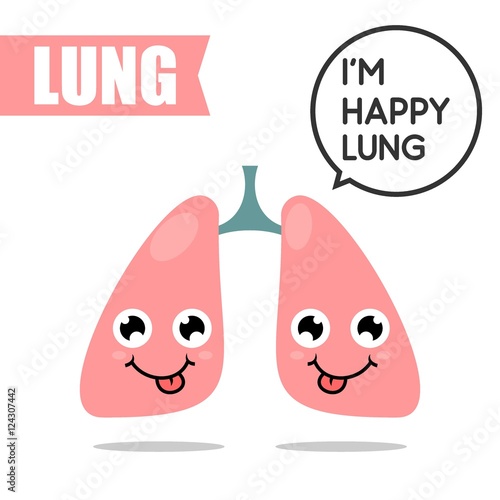 health poster. lung and gastric condition in your body