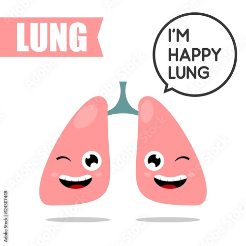 health poster. lung and gastric condition in your body