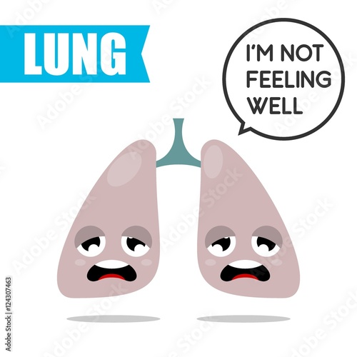 health poster. lung and gastric condition in your body