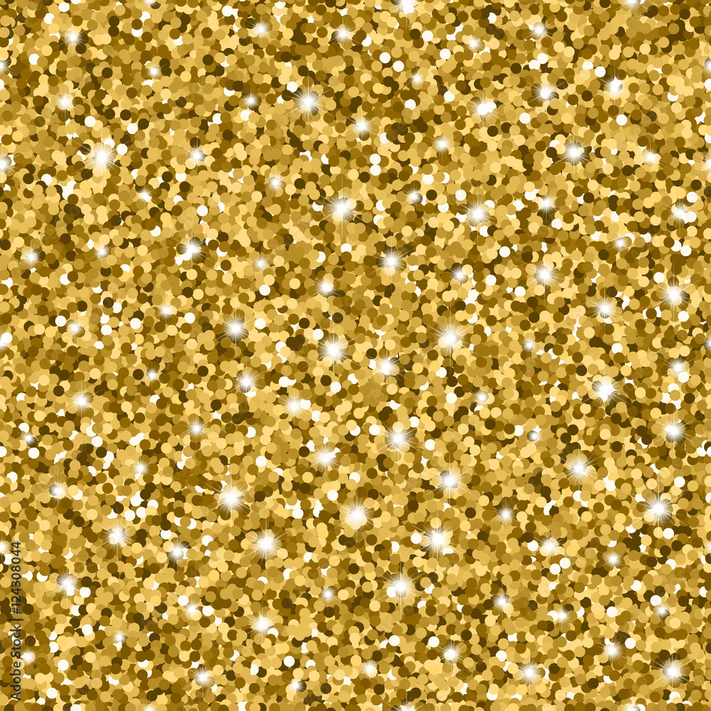 Glitter seamless pattern with golden circles and shiny sparkles Glitter seamless pattern with golden circles and shiny sparkles