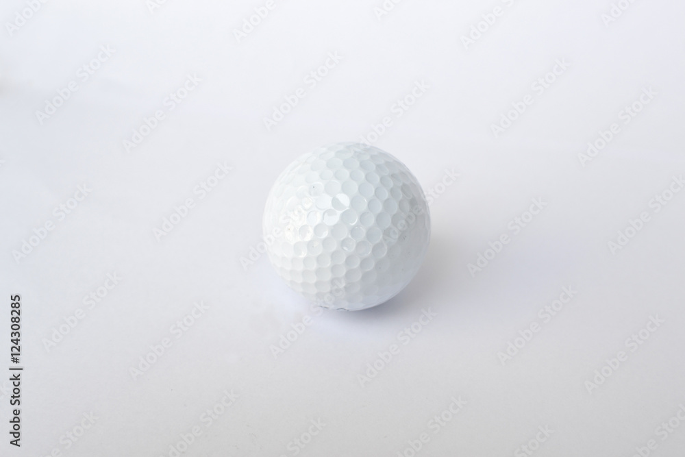 golf ball on white background, sport time golf ball on white background, sport time