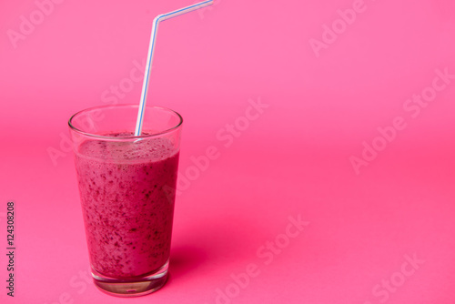 Blueberry smoothie with fresh berries