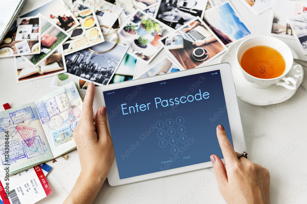 Access Identification Password Passcode Graphic Concept Access Identification Password Passcode Graphic Concept