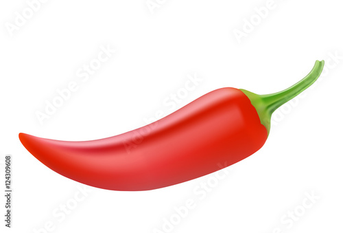 red hot chili pepper isolated on a white background