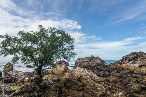 The beautiful seaside rocks at Kung Wiman, Chanthaburi, Thailand. 