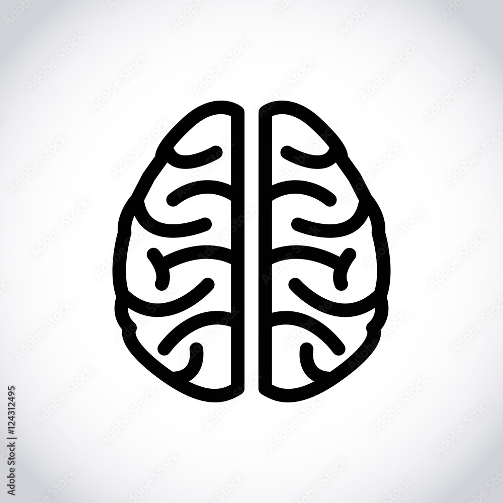 brain icon stock vector illustration flat design brain icon stock vector illustration flat design