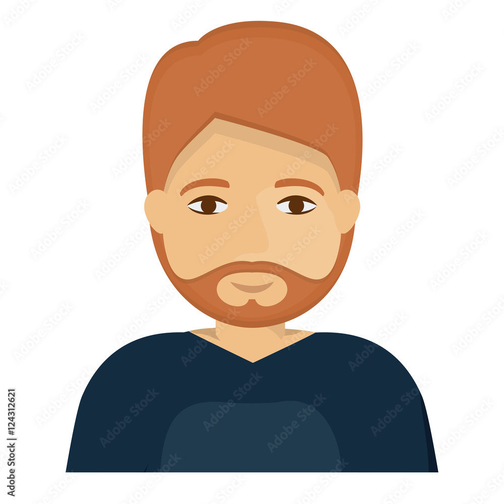 Man cartoon icon. Avatar people person and human theme. Colorful design. Vector illustration