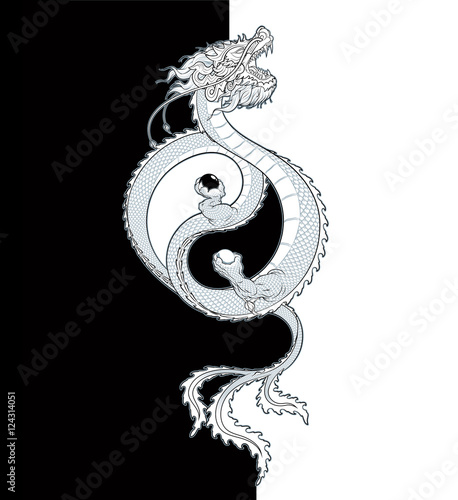 Oriental Dragon Yin-Yang