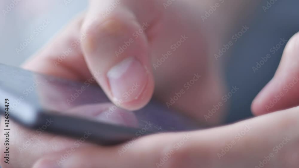 man close-up hands using mobile phone man close-up hands using mobile phone