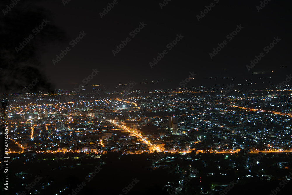 Fototapeta premium View of Hatyai at night