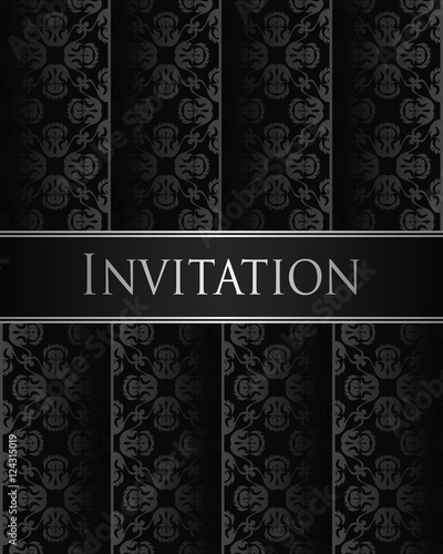 Modern invitation. Vintage seamless background