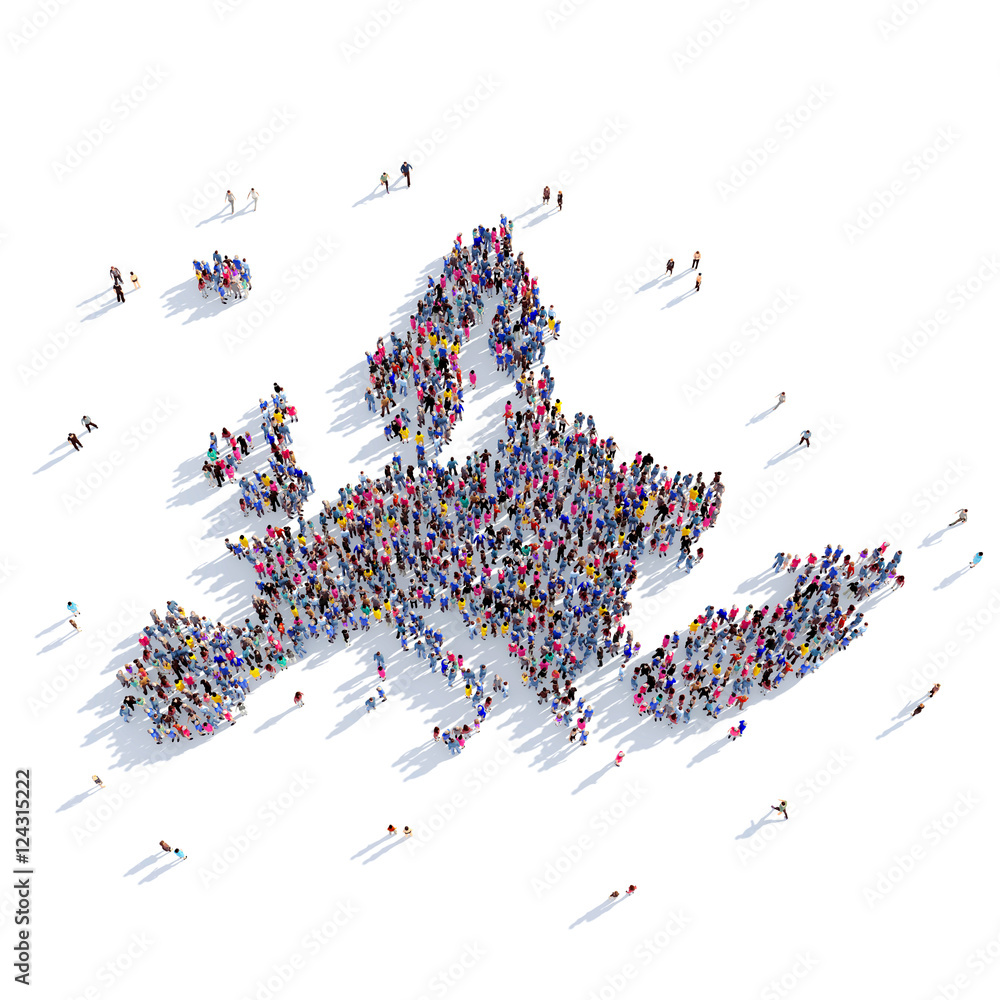 people group shape map Europe - obrazy, fototapety, plakaty 
