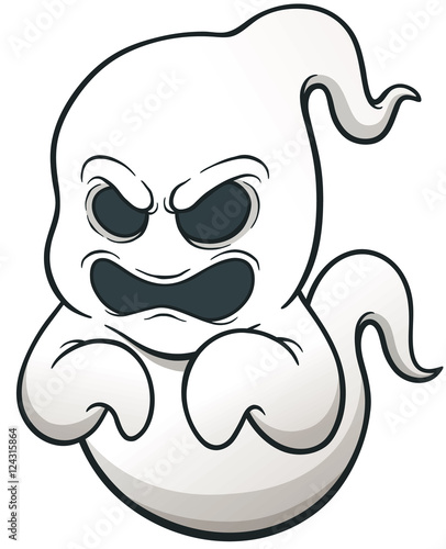 Vector illustration of Cartoon Ghosts