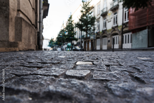 Cobblestones in Porto city, Portugal. © Janis Smits