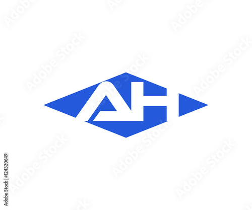 Free Download Simple Vector Modern Initial Letters Logo Croped in Diamond shape ah - GFXLoad
