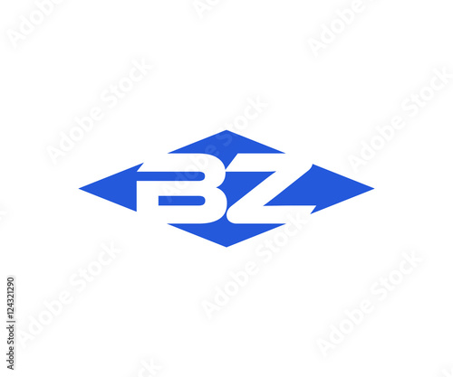 Free Download Simple Vector Modern Initial Letters Logo Croped in Diamond shape bz - GFXLoad