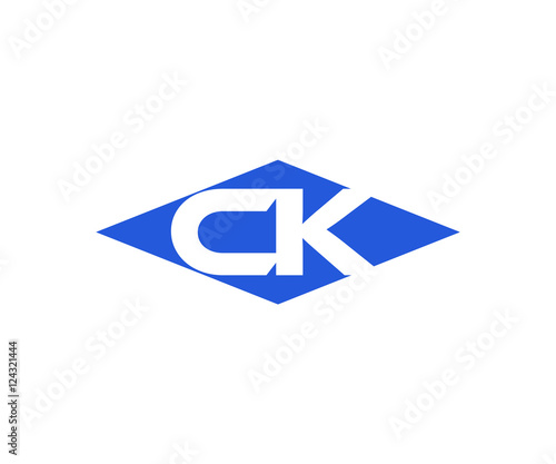 Free Download Simple Vector Modern Initial Letters Logo Croped in Diamond shape ck - GFXLoad