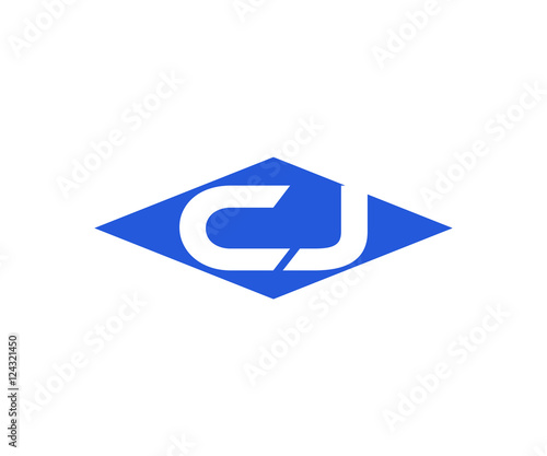 Free Download Simple Vector Modern Initial Letters Logo Croped in Diamond shape cj - GFXLoad