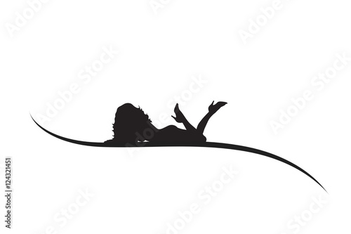 Vector logo woman.