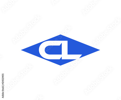 Simple Vector Modern Initial Letters Logo Croped in Diamond shape cl