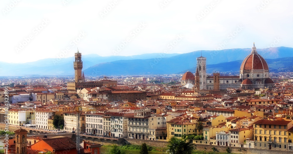 view of the city of Florence with effect