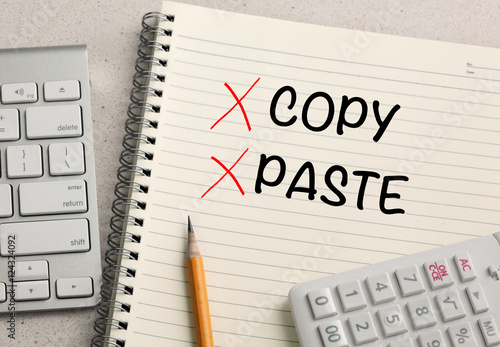 No copy and paste concept