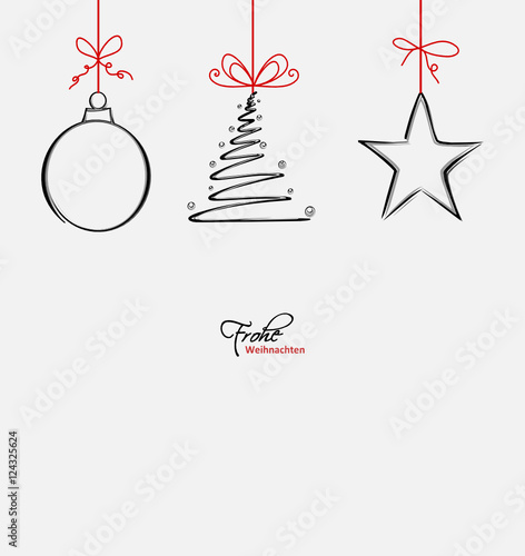 Weihnachtssymbole Zeichnung