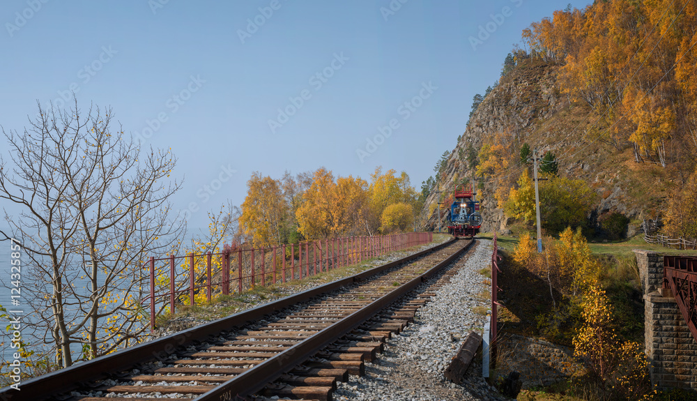 Repair train on Circum-Baikal Railway