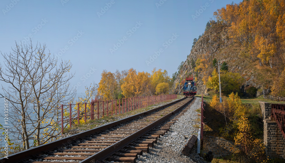 Repair train on Circum-Baikal Railway Repair train on Circum-Baikal Railway