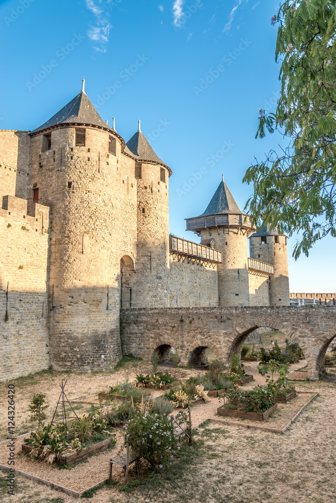 Chateau Comtal in Old City of Carcassonne - France