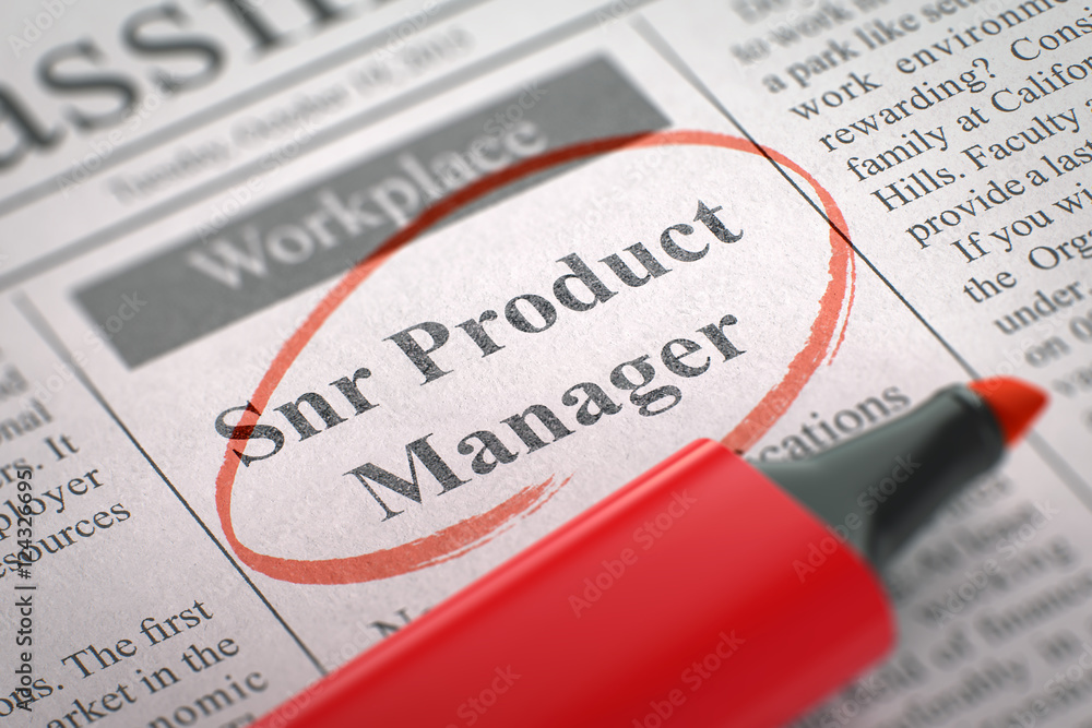 Fototapeta premium Snr Product Manager Wanted. 3D.
