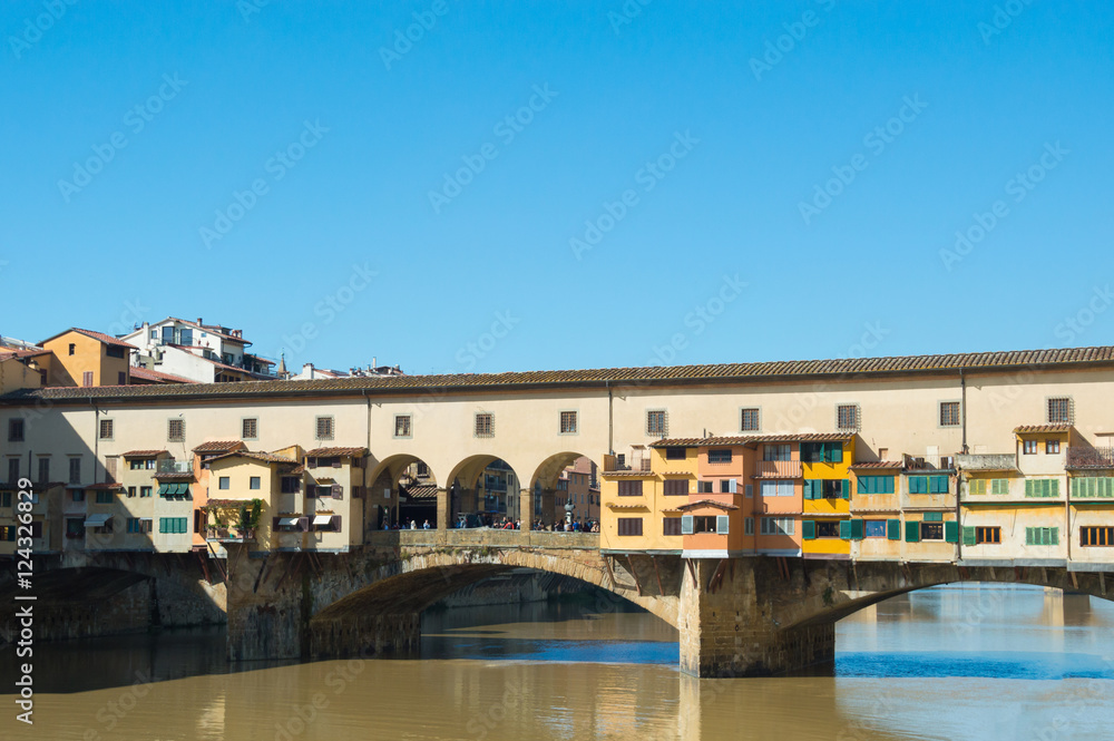 Ponte Vecchio on Arno river in Florence Italy