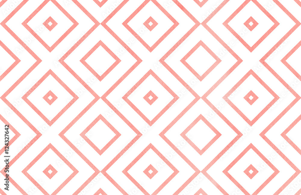 Watercolor geometrical pattern.